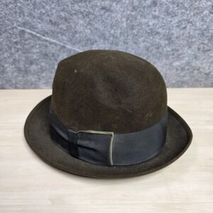 Vintage Resistol Fedora Beaver XXX‎ Brown Black Band Kitten Finish